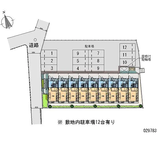 ★手数料０円★久留米市津福本町　月極駐車場（LP）